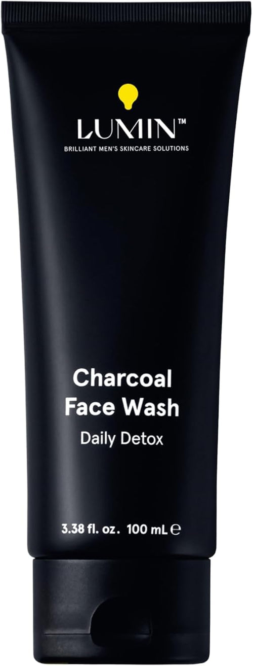 Charcoal Face Wash Daily Detox, Purifying Cleanser for Men with Charcoal, Rose Oil & Centella, 100Ml - Everyday Essentials